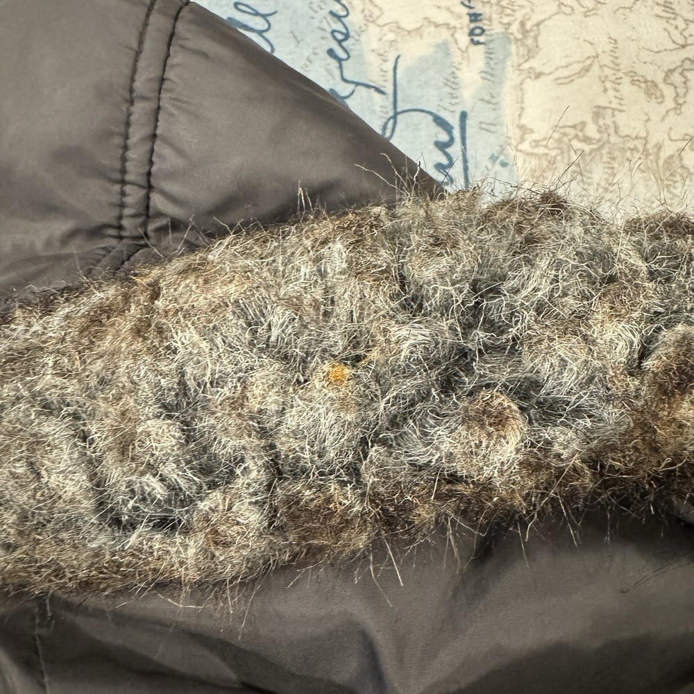 Andrew Marc New York Faux Fur Trimmed Hooded Down Puffer Parka Jacket Gray XL - Picture 14 of 16